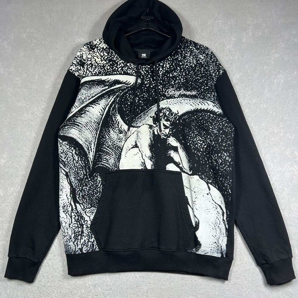 G59 Records Inferno Long Sleeve Pullover Hoodie Black Men’s Size Large